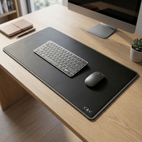 Tapis de souris de jeu en cuir PU écologique, grand tapis de bureau rectangulaire, imperméable pour PC