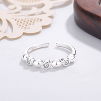 Bague ouverte Grain Diamond en cuivre plaqué or 18 carats, bijou statement ajustable pour femme