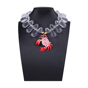 สร้อยคอแฟชั่นผู้หญิงจี้รูปปูพิมพ์ลายหรูหราสำหรับวันหยุดสไตล์ชายหาด - Product Image 5