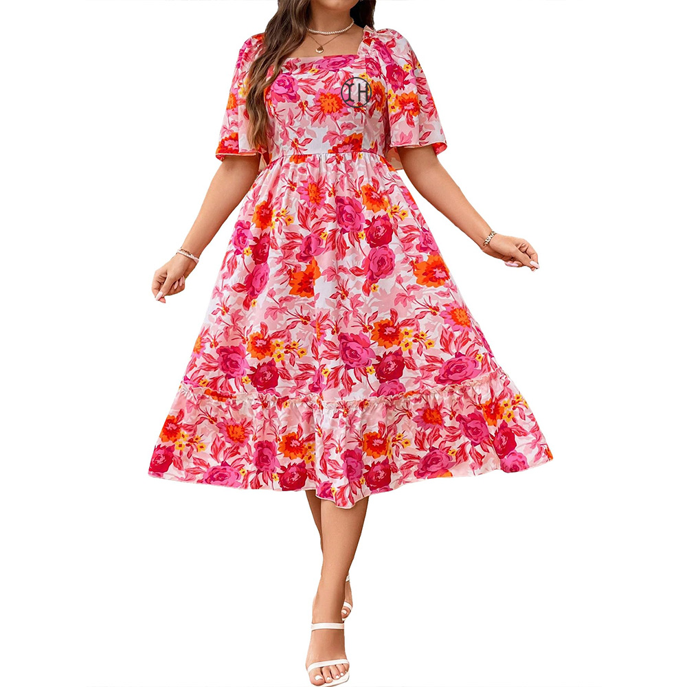 Shop Our Customize Ladies Plus Size Floral Dress Collection