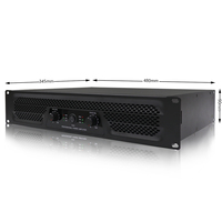 Amplificateur de puissance analogique professionnel à faible distorsion 4 ohms en métal 200W*2 pour enceintes stéréo de 10 pouces, utilisation en extérieur