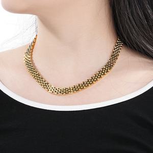 Collar de Acero Inoxidable Dorado Impermeable para Mujer, Joyería 2026, Collar con Cadena Cubana Chapada en Oro de 18k para Mujer - Product Image 1