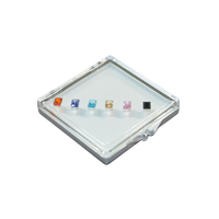 Luxueux Transparent Acrylique Boîte À Clapet Carré Suspension Adsorption Gem Stockage Affichage Emballage Pierre Nue Couleur Carton