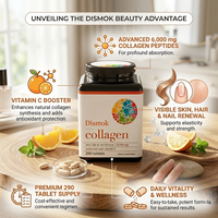 Comprimés de collagène marin hydrolysé de haute qualité OEM, produits de beauté pour adultes, éclaircissement de la peau, femmes et hommes, 200g
