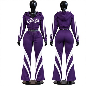 Costume deux pièces en velours côtelé 100% coton pour femmes, pantalon décontracté à manches longues, printemps et automne - Product Image 1