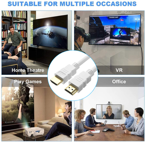 Câble <span class=keywords><strong>HDMI</strong></span> 2.0 4K, 1M 1.5M, 18Gbps, fabrication professionnelle en chine, couleur blanche, 1M - Product Image 5