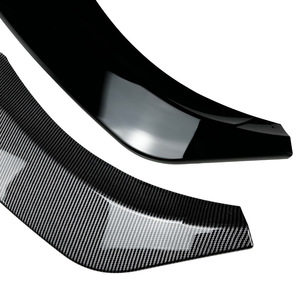 Amp-Z Front Lip <b>Splitter</b> For Mercedes-Benz A-Class W176 A200 A260 A45 AMG 2013-2018 Piano Black Carbon Fiber Texture - Product Image 5