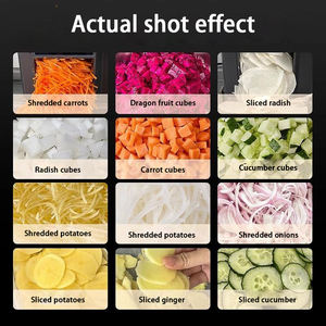 3-<strong>in</strong>-1 Electric Vegetable Dicing Machine 2.5 mm Plastic Shredding Slicer for Bakery Use Cube <strong>Garlic</strong> &amp; Tomatoes <strong>Cutter</strong> - Product Image 4