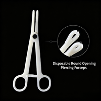 Fournitures pour tatouages et piercings, pinces hémostatiques jetables bleues, pinces à piercing triangulaires à embout rond