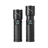 Lampe torche télescopique rechargeable Wason nouvelle génération haute puissance avec zoom, corps en aluminium, équipée de deux lumières latérales pliables