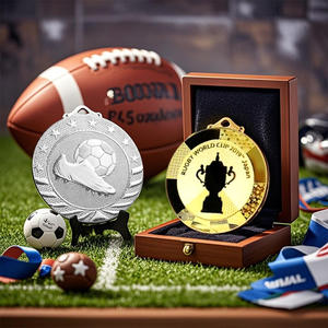 Medalla Deportiva Personalizada de Fútbol, Medalla Redonda de Esmalte Suave con Cinta, Premio para Competencias Dinámicas y Energéticas, Reconocimiento para Eventos Grupales - Product Image 5