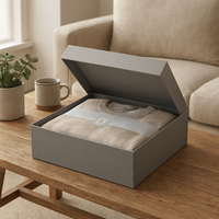 Boîte magnétique rigide biodégradable et écologique avec doublure en éponge, estampage à chaud en feuille d'or, laminage brillant pour l'emballage des maillots de bain