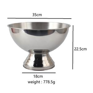 Cubitera de Acero Inoxidable para Champán, Tazón para Ponche con Cuchara, Cubitera de Metal para Vino con Base para Vino, Cerveza, Fiestas en Casa y Bares - Product Image 5