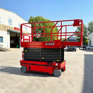 Self-Propelled Hydraulic Lifting Platform Aerial Working Car With Fork Type Lift Moving Shear