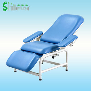 เก้าอี้บริจาคเลือด Shilleva รุ่น SLV-B100B แบบยกไฟฟ้า สำหรับใช้ในโรงพยาบาล สีฟ้า - Product Image 1