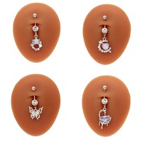 Gaby kundenspezifisches herz großartige chirurgische edelstahl-bauchnabelringe großhandel bulk navel piercing umbligo schmuck