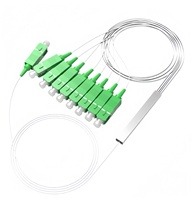 Divisor PLC de Fibra Óptica SC/APC 1*8 Tipo Mini para Red FTTH
