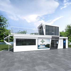 スマートステーション耐久性のあるプレハブトイレ真空フラッシュシステム、インテリジェントな使用監視パネル付き - Product Image 1