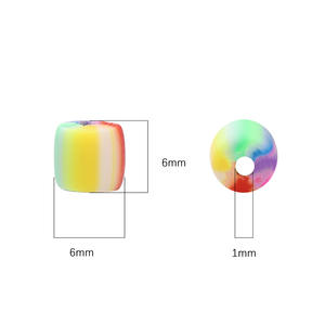 Wholesale 6mm Color Cylindrical Polymer Clay Loose Bead Drum Bead Jewelry <b>Accessories</b> for <b>DIY</b> Jewelry Making <b>Accessories</b> - Product Image 5
