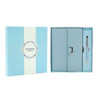 Diario Personalizado de Cuero PU para Niñas, Bonito Diario Rosa y Azul A5, Agenda 2025, Recargable, Juego de Regalo con Bolígrafo, Regalo Promocional Personalizado