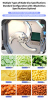 Auman Machinery Commerciële Keuken Multifunctionele Groente Snijder Hakmachine Vlees Snijder Bakkerij 220V 3150W Super Grote Motor Fruit