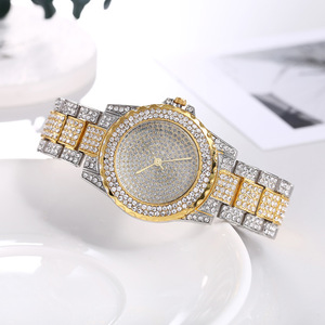 Daily Unisex Luxury <b>Diamond</b> Chronograph Quartz <b>Watch</b> Round Dial Stainless Steel Wristwatch Wholesale Fashion Accessory - Product Image 3