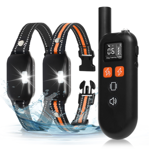 Collier de dressage pour chien rechargeable et étanche, collier de choc pour chien, 5 modèles anti-aboiement pour chiens de petite, moyenne et grande taille, contrôle de 3 chiens - Product Image 1