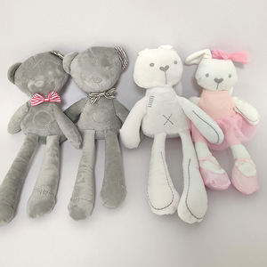 Peluche Coniglio Calmante per Neonati e Bambini, Simpatico Compagno di Sonno, Orsetto <span class=keywords><strong>Grizzly</strong></span> Piccolo, Grande Bambola di Stoffa, Regalo - Product Image 4