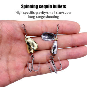 Fabricants Cuillère Spinner Composé Long Throw Métal Spinning Glitter Appât Trois Crochets - Product Image 5