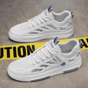 Baskets d'Été pour Hommes en Maille Respirante, Sneakers de Sport Décontractées pour Adolescents, Chaussures Blanches Tendance et Polyvalentes pour Hommes - Product Image 2