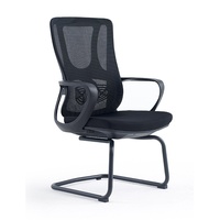 Chaise de bureau ergonomique extensible de style moderne avec dossier en tissu maillé simple pour étudiants, apprenants, participants à des réunions et utilisation informatique
