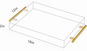 투명 아크릴 서빙 케이스 금색 손잡이 접이식 장식용 커피 애피타이저 욕실용 디스플레이 랙 - Product Image 5