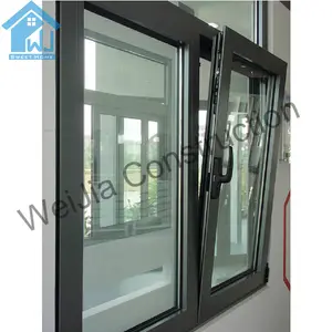 thermal break aluminum heat insulation tilt turn window high quality glass window aluminum window factory