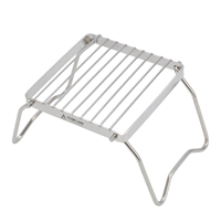 Barbecue pliant portable en acier inoxydable StarCamp pour le camping en plein air avec poêle à charbon et à bois