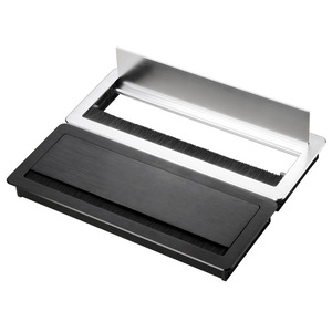 Boîte à câbles en alliage d'aluminium 300x120mm, organisateur de bureau à couvercle rabattable pour la gestion des câbles, utilisation au bureau - Product Image 2