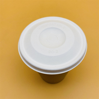 Couvercle de tasse de couvercle de café de pâte de bagasse de canne à sucre blanche et naturelle biodégradable pour tasses
