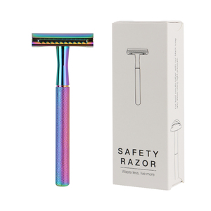 Heavy Safety <strong>razor</strong> Classic Double Edge <strong>razor</strong> Head New <strong>Rainbow</strong> Colorful <strong>razor</strong> Blades - Product Image 3