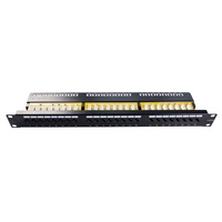 Panel Patch Rak Mount Cat5e UTP Tanpa Pelindung 1U 19 Inci 24 Port Keystone RJ45 OEM