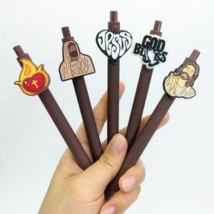 थोक कार्टून पेन सहायक उपकरण विश्वास श्रृंखला कार्टून डिजाइन प्लास्टिक प्रेस बॉलपॉइंट पेन प्लास्टिक बॉलपॉइंट पेन - Product Image 3