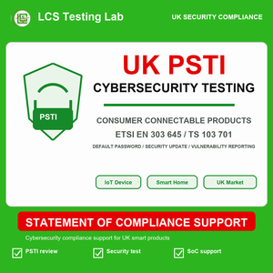 Test de cybersécurité PSTI au Royaume-Uni pour les produits IoT intelligents – Déclaration de conformité – Support ETSI EN 303 645 - Product Image 1