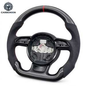 Volant sport de haute qualité pour Audi A3 A4 A5 A6 A7 RS3 RS4 RS5 RS6 RS7 B8.5 Q3 Q5 Q7 en fibre de carbone véritable, volant personnalisé - Product Image 4