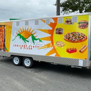 Remolque de Comida Personalizado 2025, Redondo y Móvil, Equipado con Máquina para Hamburguesas, Helados, Tostadas y Bebidas - Product Image 1