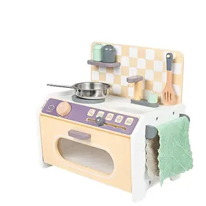 New wooden children's simulation mini kitchen baby play every home simulation cooking set toy manufacturers direct sales