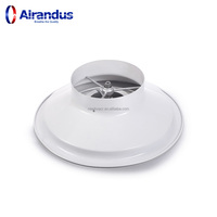 Diffuseur de plafond rond en aluminium de conception moderne, grille d'aération HVAC, grille d'aération de climatisation, diffuseur de plafond rond