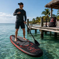 Planche à pagaie gonflable portable et écologique pour les amateurs de yoga, planche SUP extra large et stable avec pont souple et bonne adhérence