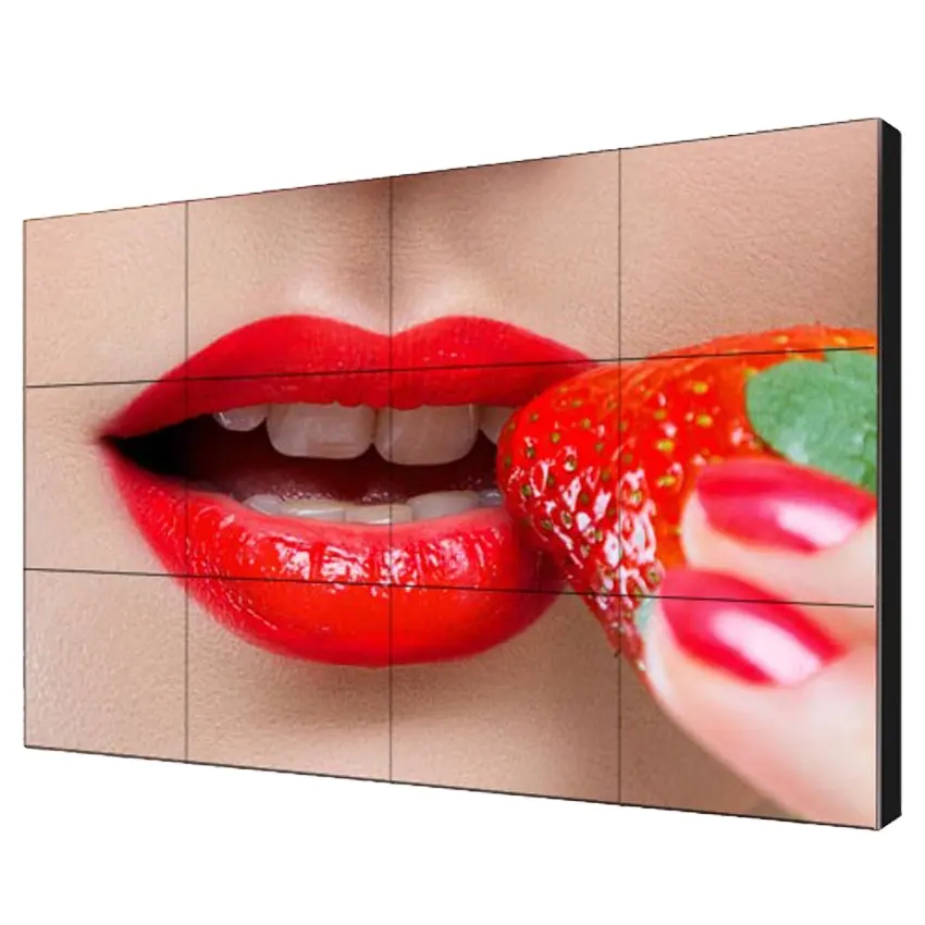 Indoor Video Wall Monitor Advertising Display Narrow Bezel 2K 4K HD 3x3 Panels Mulit Splicing Wall Mounted Screens LCD