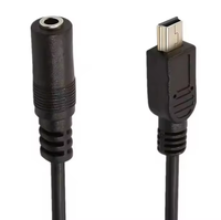 Cable Adaptador Wavelink Micro/Mini USB Macho a Conector de Auriculares DC de 3.5mm, Cable Adaptador de Micrófono de 3.5mm Hembra a Mini USB Macho de 5 Pines