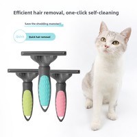 Brosse de toilettage pour animaux de compagnie, outil de démêlage, peigne, lame de râteau, pour sous-四毛, chat, chien, Golden Retriever, éliminateur de poils longs, portable
