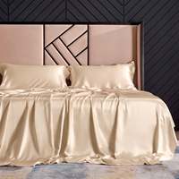 Ensemble de draps en soie pure chinoise 19 Momme avec taies d'oreiller, housse de couette de luxe 100% soie et draps en soie – Vente en gros