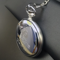 Montre de poche personnalisée avec logo, de haute qualité, à mouvement mécanique chinois 9011, boîtier en acier inoxydable, IPS